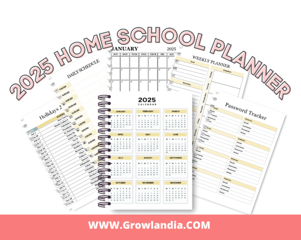 printable planner 2025 calendar
